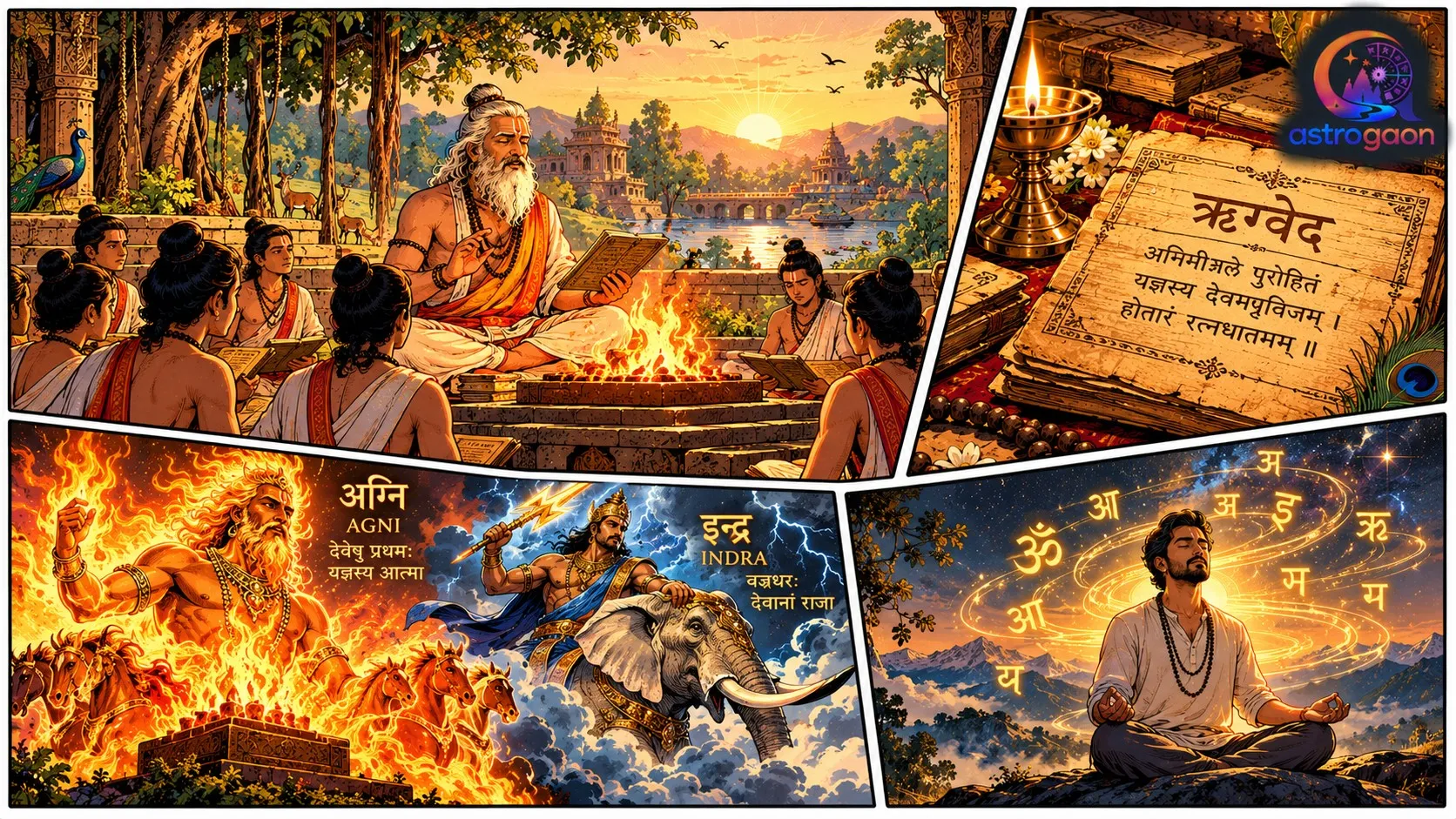 ऋग्वेद का संपूर्ण परिचय: इतिहास, संरचना, मंत्र और महत्व